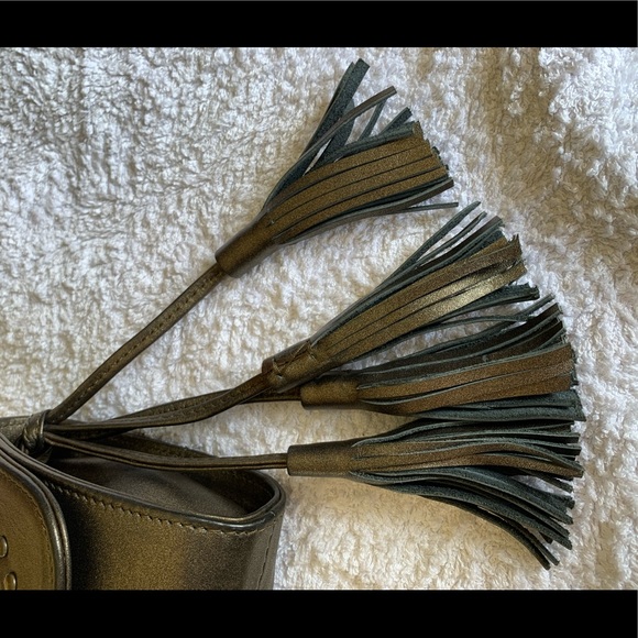 Statement boho leather and snakeskin clutch - Picture 6 of 15